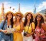 Women travellers exploring international destinations on a group tour